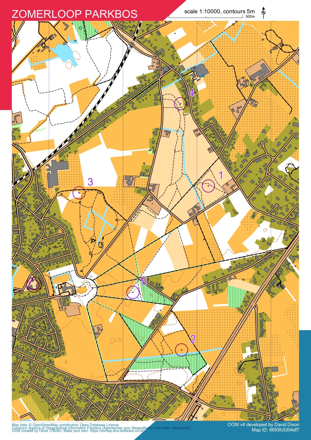 13/07/2024 80m ARDF Parkbos De Pinte
